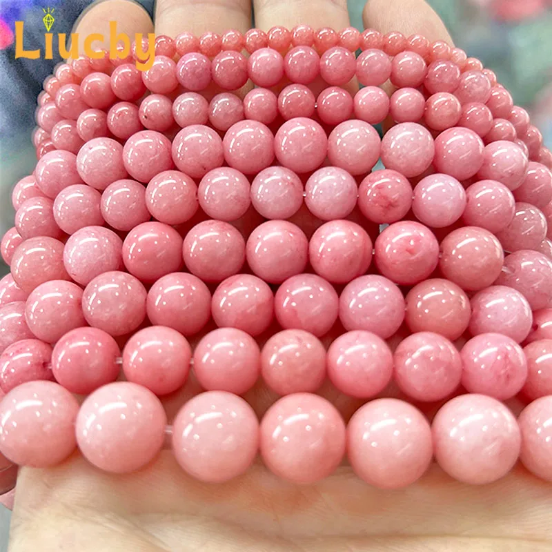 5A 4/6/8/10/12MM Natürliche Chinesische Chalcedon Stein Licht rot Runde Perlen für Schmuck Machen DIY Armbänder Halskette 15" Großhandel – Detail 7