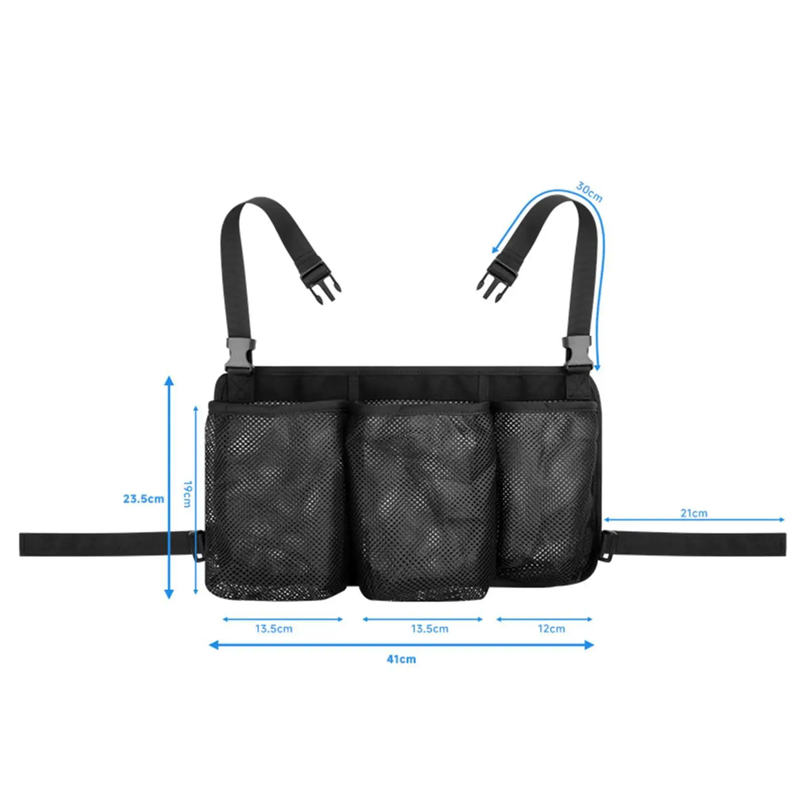 Removable Shower Chair Side Bag Multi Pocket Storage Organizer for Elderly Handicap Bath and Bathroom Accessories