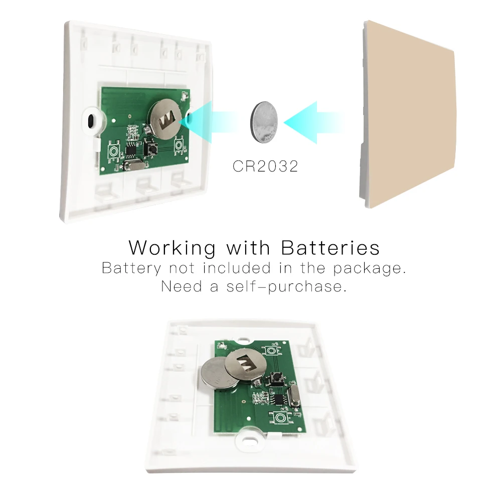433Mhz bezprzewodowy inteligentny przełącznik RF pilot zdalnego sterowania odbiornik Push Button Controller Panel ścienny nadajnik, 2 way/3 way multi-control