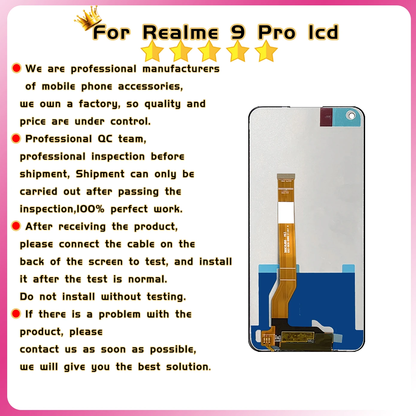 High quality Screen For Oppo Realme 9 Pro 9Pro LCD Display Screen Touch Panel Digitizer For Realme9 Pro RMX3471 RMX3472 LCD Fram