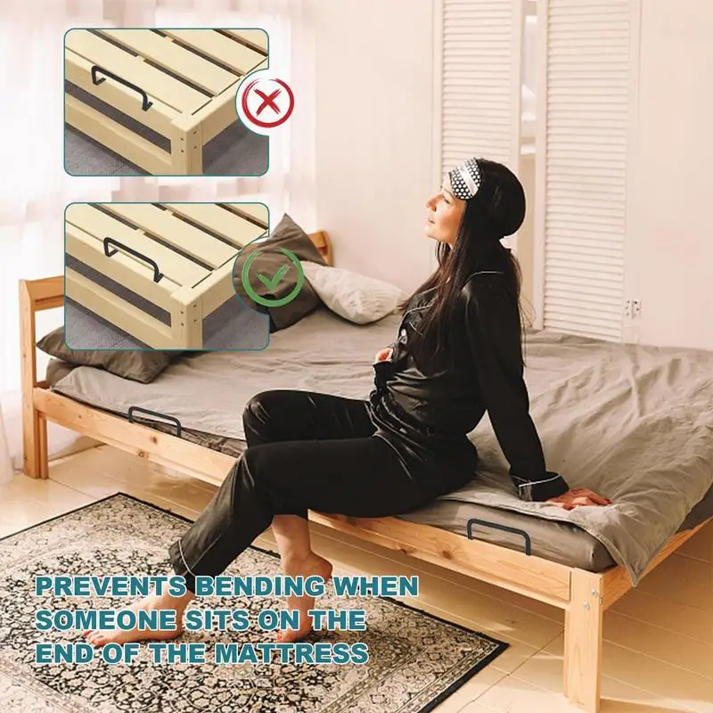 2pcs Mattress Retainer Bar Anti Slip Baffle Bed Frame Adjustable Mattress Bracket Holder For Bed Metal Mattress Prevent Sliding