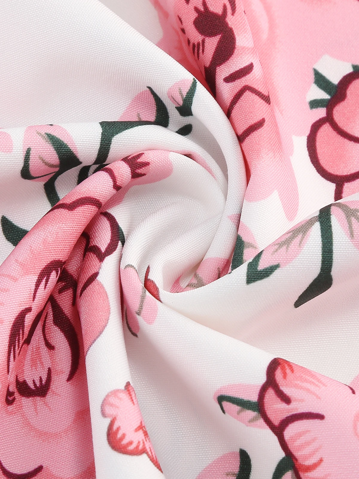 Tonval Bow Details Mock Neck 50s Retro Clothes Summer Women 2025 Flying Sleeve Floral Vintage Patchwork Elegant A-Line Dresses