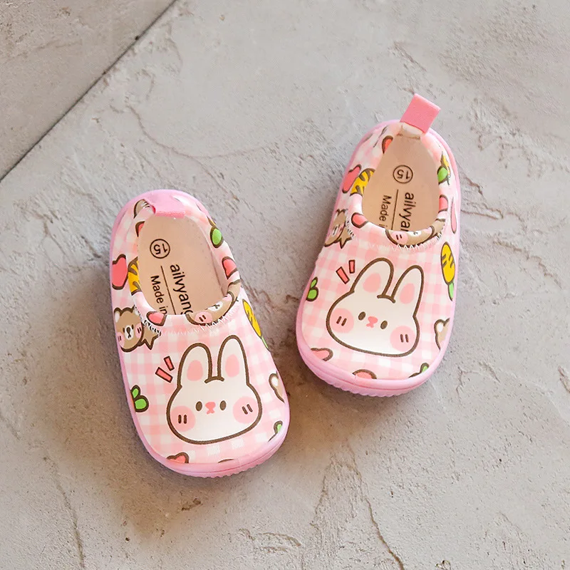 Spring child walking2026new style simple child soft card walkingshoe girls foot covers elastic child casualshoe that rely people