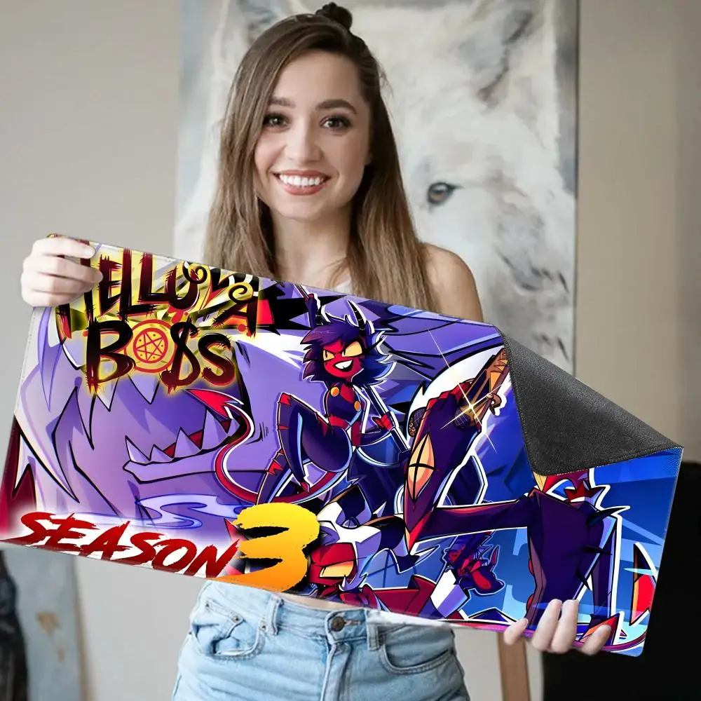 لوحة ماوس لونا Helluva-Boss لوحة المفاتيح Bilitzo Stolas حصيرة مكتبية ملحقات ألعاب الماوس مكاتب الكمبيوتر الحصير منصات الماوس