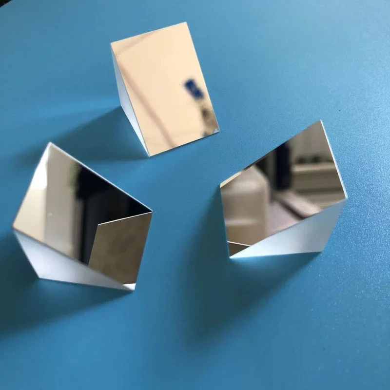 9-50mm Isosceles Right-angle Triangle Reflecting Prism Optical Glass Aluminum Plated Slope Physical Experiment Triprism