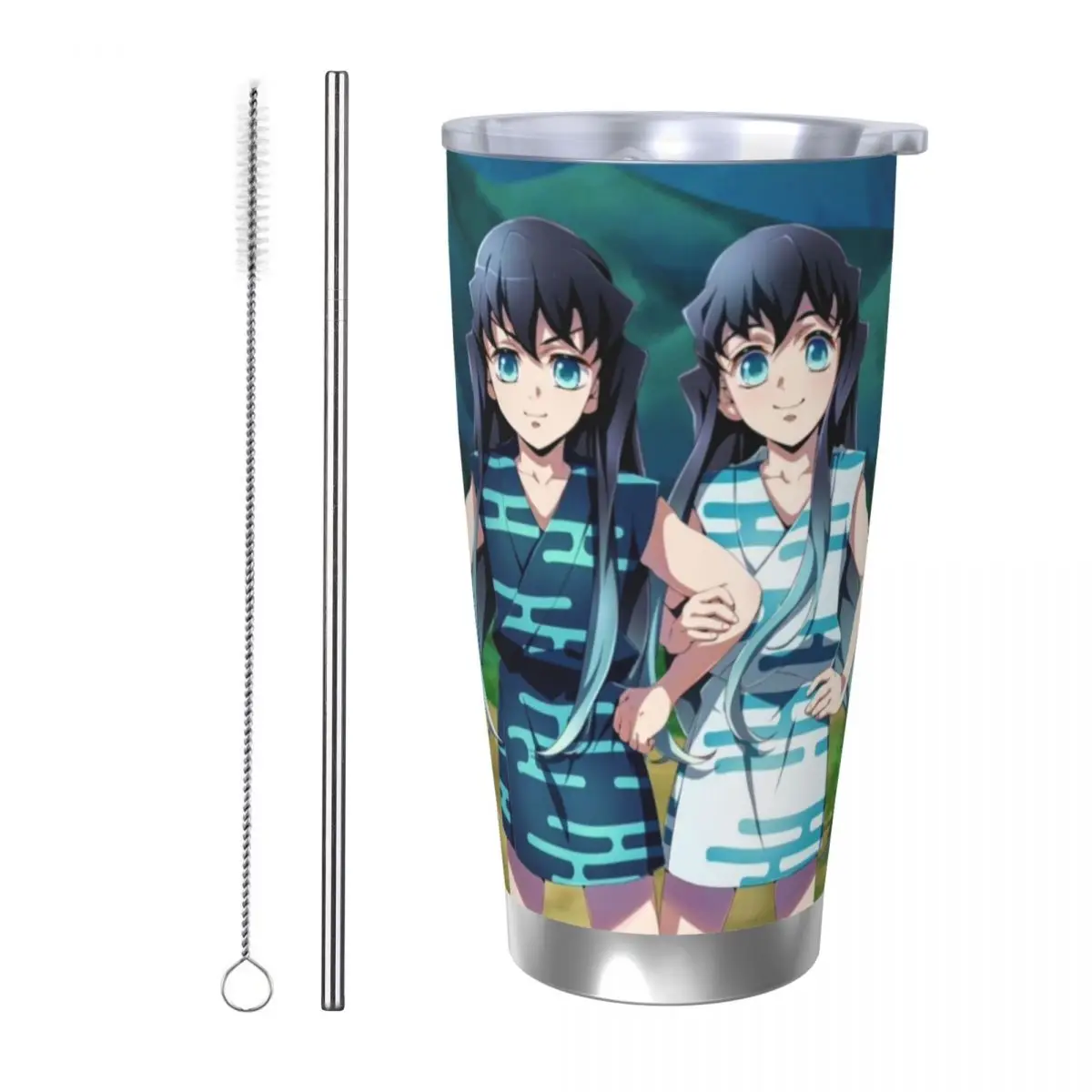 Muichiro Tokito Demon Slayer 20oz Cup Large Capacity Car Mug Leak-proof Juice Coffee Cup Food Grade