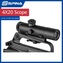 Tactical Hunting HD 4X20 Rifle Scope Sight M4 M16 Rifle Scope With BDC Turret Mil-Dot Reticle Classic  Retro Style