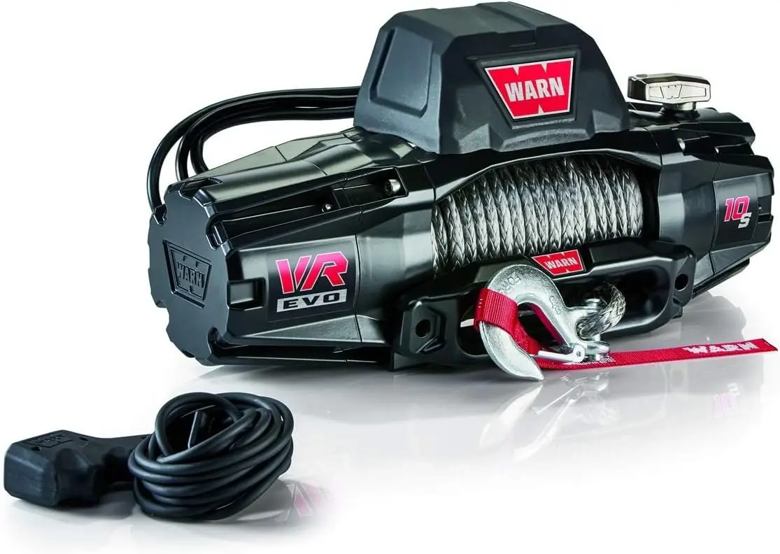 WARN 103253 VR EVO 10-S Electric 12V DC Winch with Synthetic Rope: 3/8\