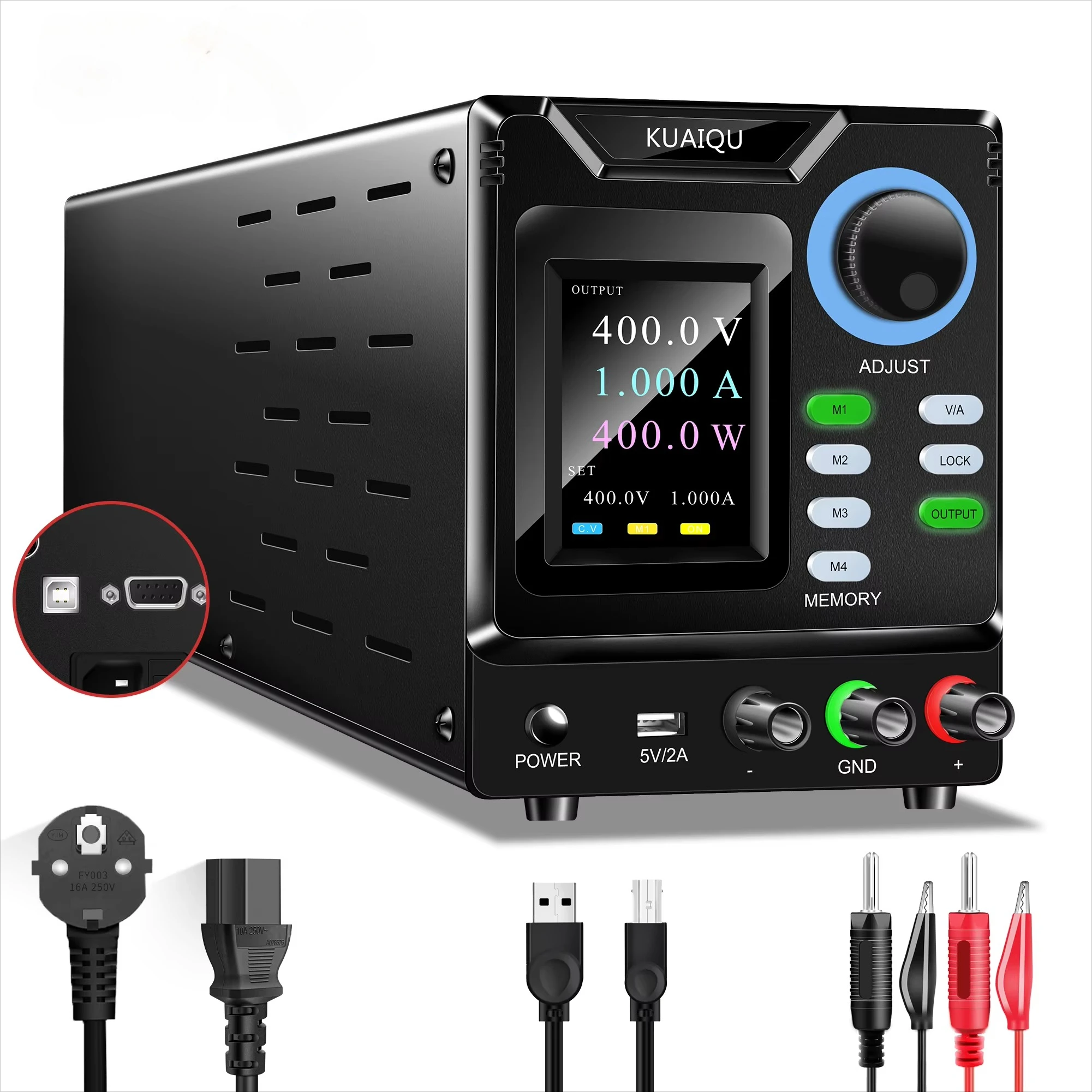 

400V 1A High Voltage Programmable DC Regulated Power Source LCD Four Digital Adjustable Switching Power Supply