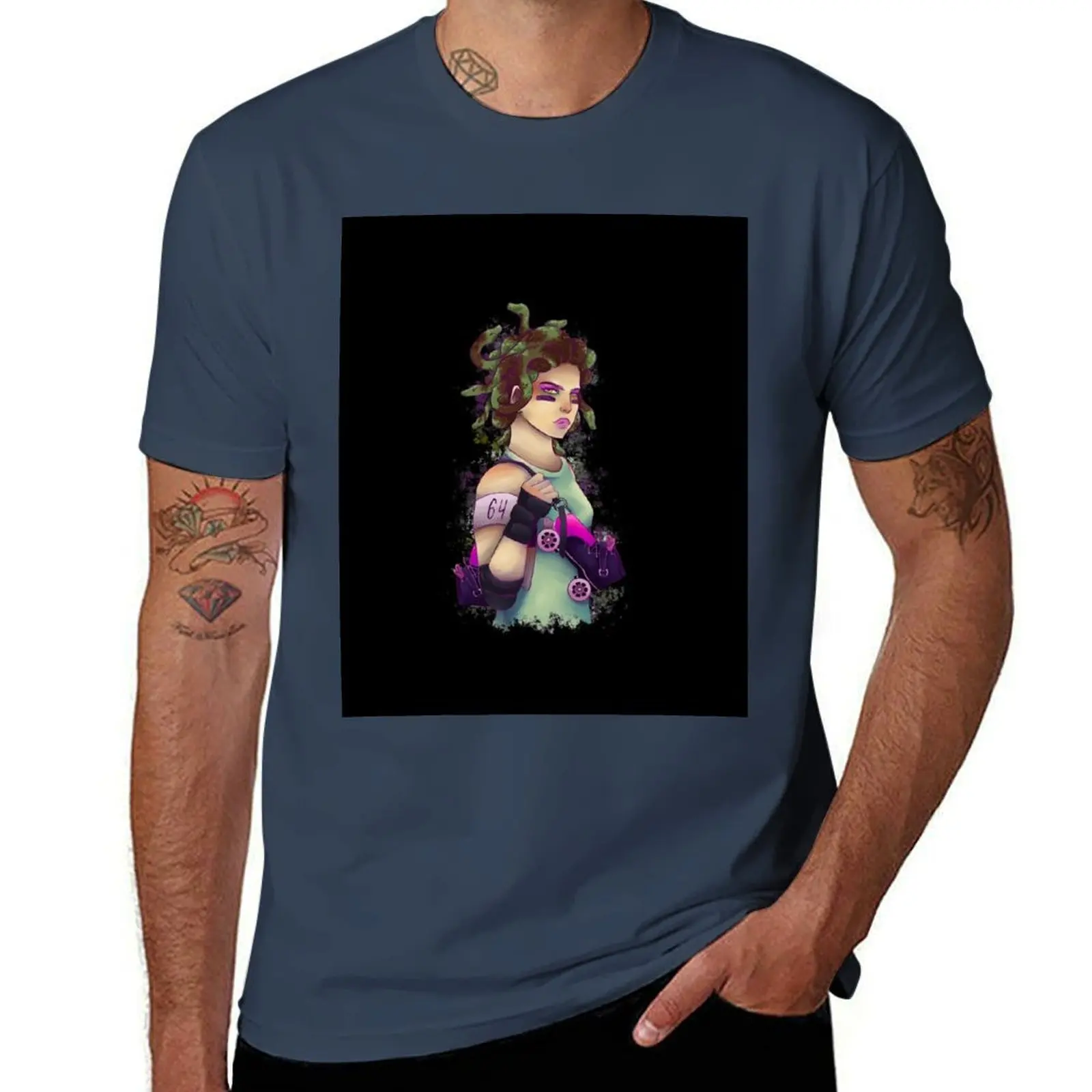 

Medusa Roller Derby T-Shirt Daily Wear Plain Short Sleeve Shirt