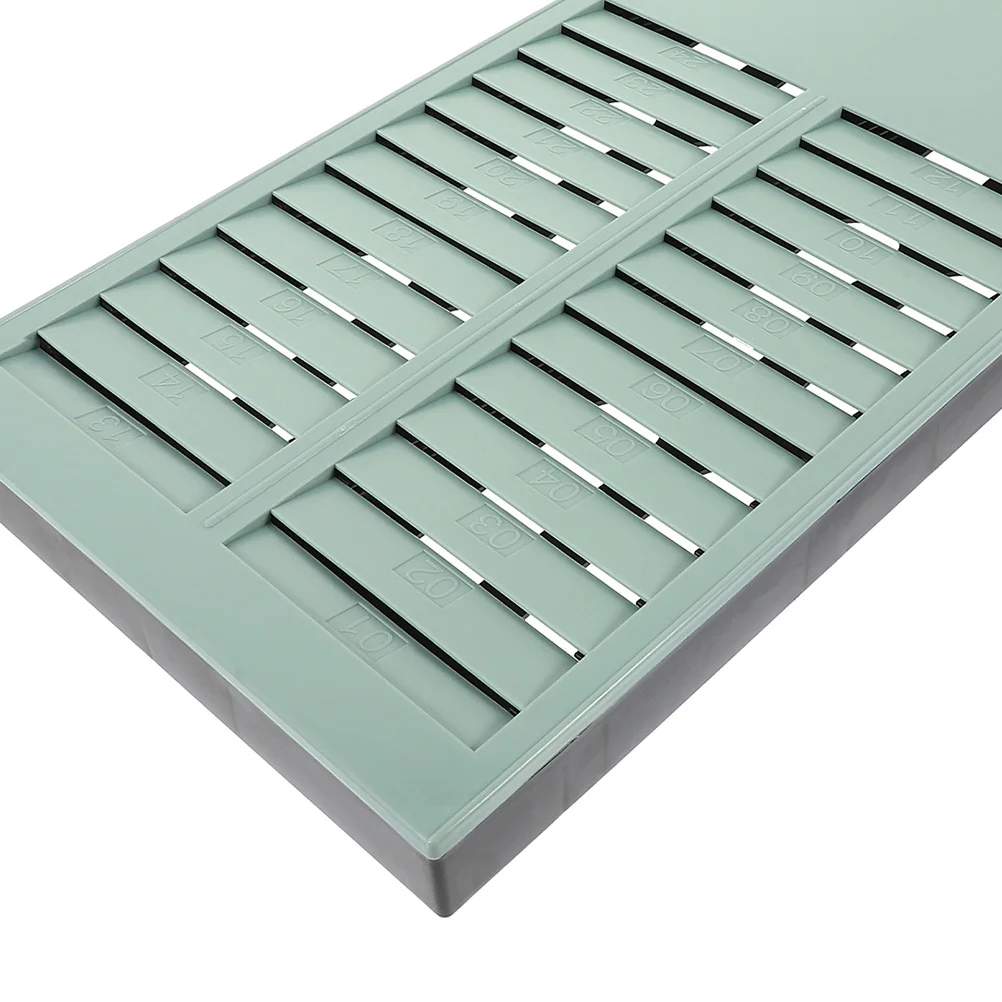 2 قطعة 24 فتحة حامل بطاقة الوقت حجم صغير سهل التركيب لمختلف البيئات المكتبية حامل بطاقة الرف