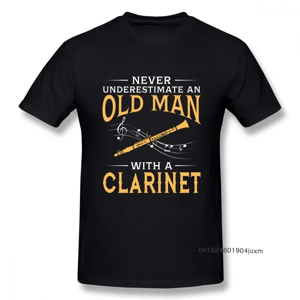 Never Underestimate An Old Man With A Clarinet T Shirt Boy Round Neck T-Shirt 3D Print Tees Guys Punk Designer Streetwear