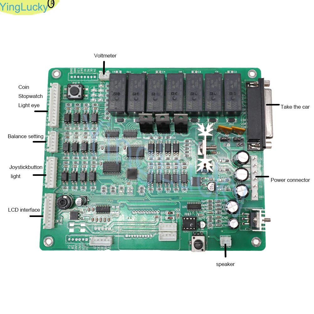 Crane claw machine motherboard vending machine control board third generation latest green board claw machine board.71cm claw