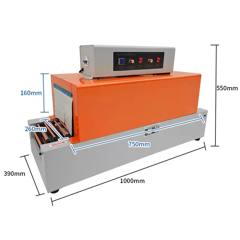 Heat Shrinkable Film Sealer Automatic Blister Machine Retractable PVC Shrink Film Heat Sleeve Plastic Packaging Machine BS-260