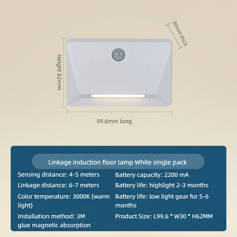 إضاءة جدار ذكية تعمل بالحركة - 2200 مللي أمبير شحن سريع USB-C، 3 مستويات سطوع، ربط أجهزة متعددة لممر/سلالم (غرفة نوم) #5