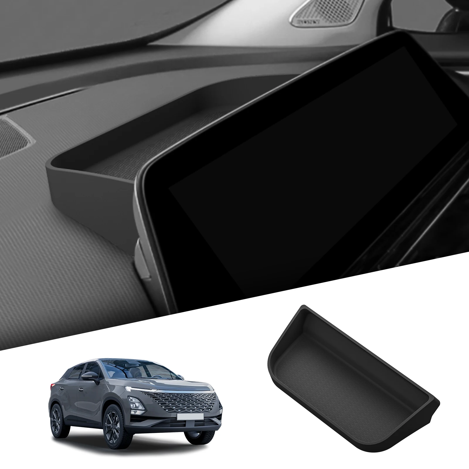 

Smabee для Chery OMODA C5 2022-2025, лоток для хранения приборной панели, автомобильный экран, задний ящик для хранения, лоток-органайзер, аксессуары, черный