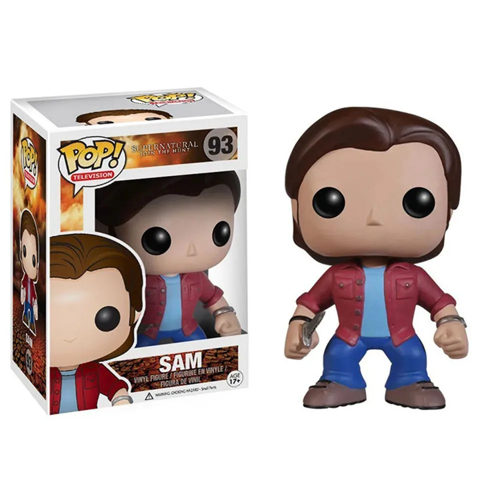 Funko Pop TV Supernatural Sam #93 Dean #94 Castiel #95 Crowley #200 Bobby Singer #305 Charlie SP Vinyl Action Figures Toys Gifts