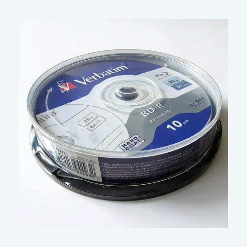 Imagen 2 del producto Blu Ray Disc 25GB Disco Bluray BDR BD-R 25G Capa dura grabable de 6X velocidades 10 piezas/husillo