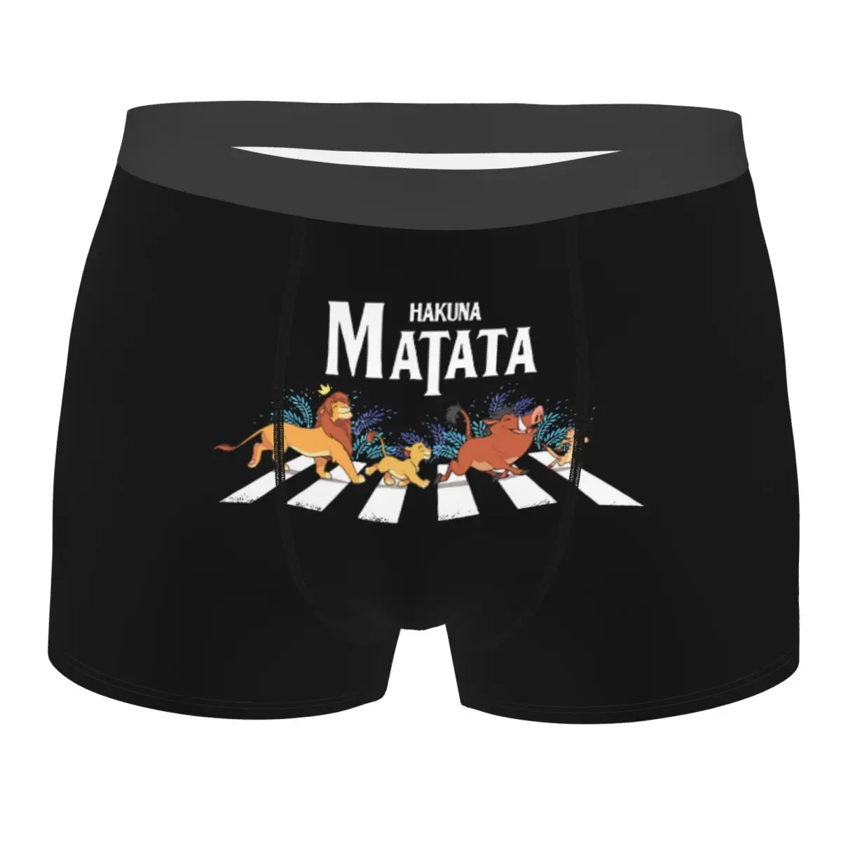 

Men's Boxer Shorts Panties The Lion King Matata Road Cartoon Breathable Underwear Homme Humor Underpants