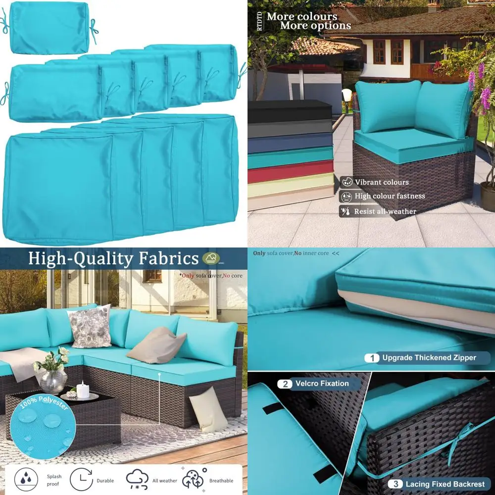 

weatherproof outdoor patio sofa cushion covers with zipper