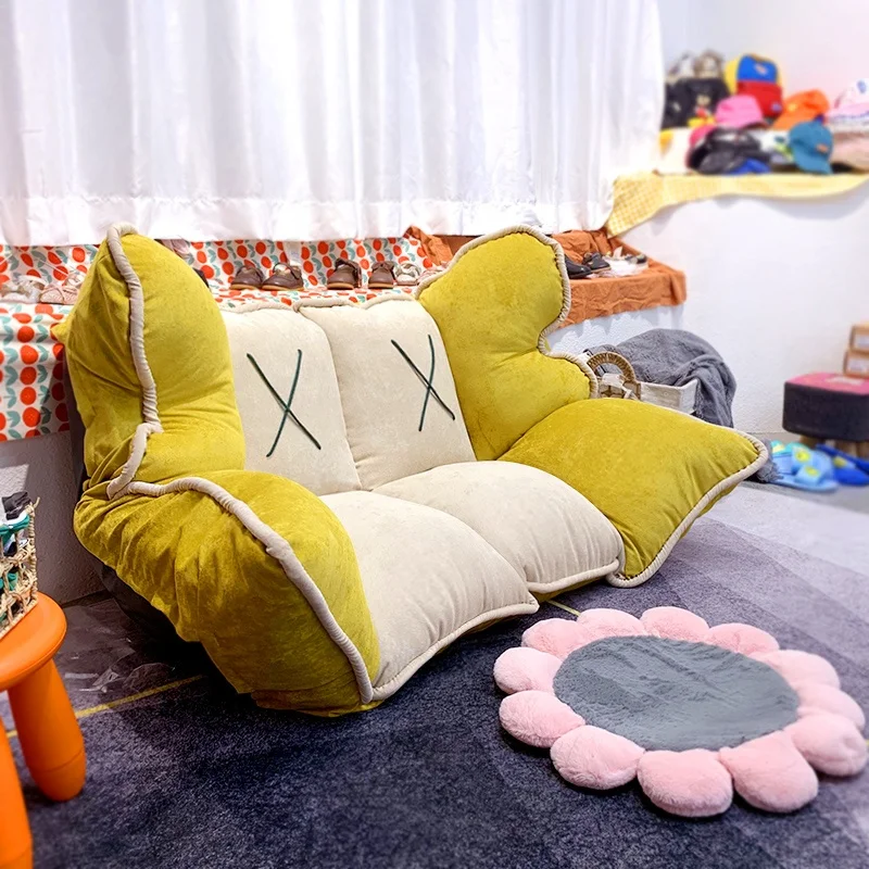 #Newest Folding Fabric Sofa Floor Fully Wrapped Lazy Sofa For Children And Adults Living Room Furniture