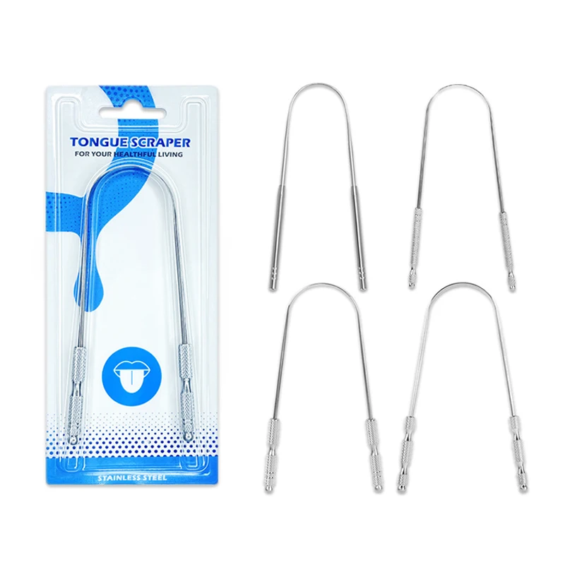 

Suction Card Packaging U-shaped Tongue Scrapers Stainless Steel Oral Cleaning And Care Tool Reduce Bad Breath Oral Health