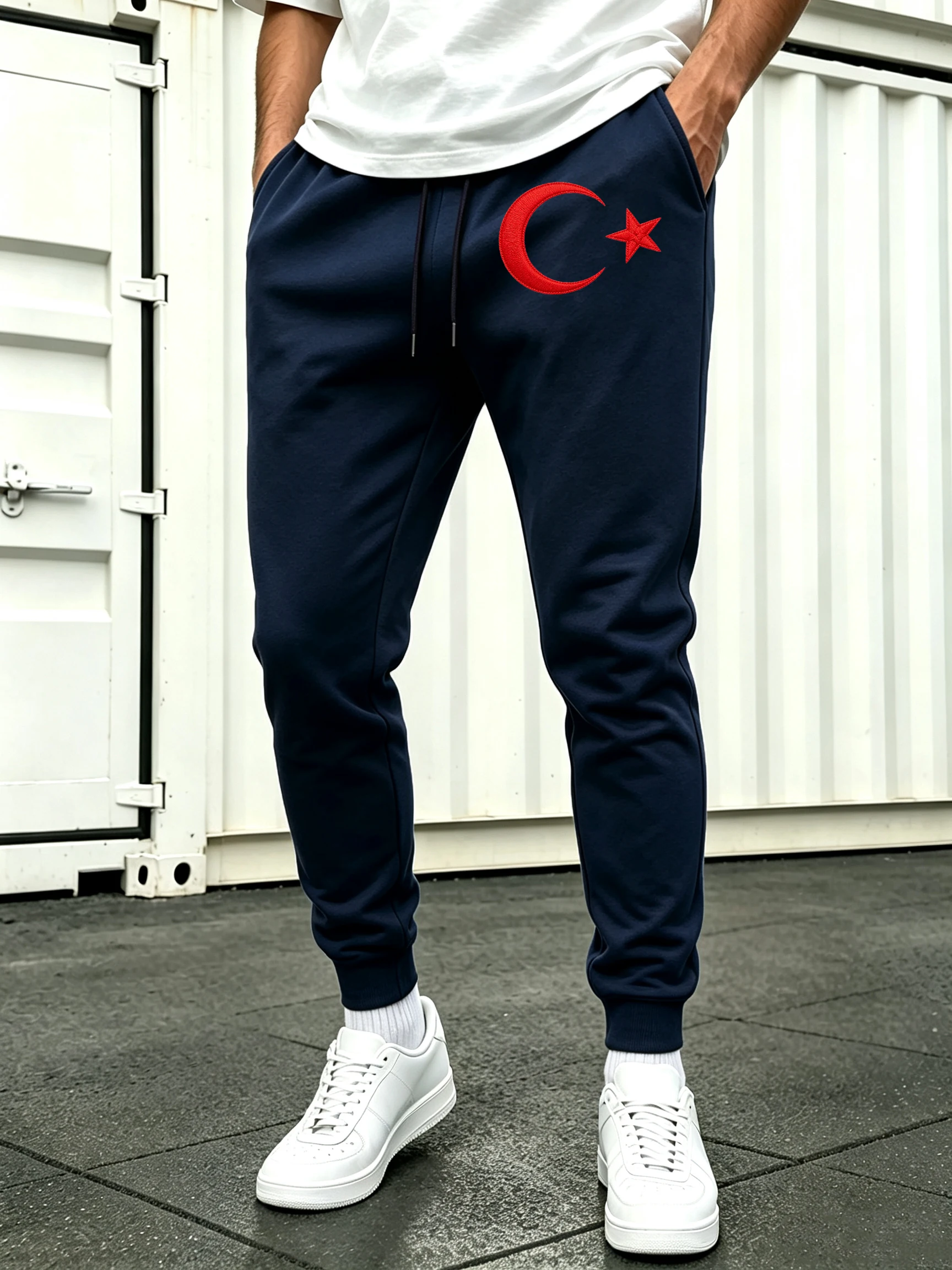 Türkiye Prints Men'S Casual All-Match Sweatpants Elastic Waist Basic Trousers Jogging Comfy Britches Autumn Street Long Pants