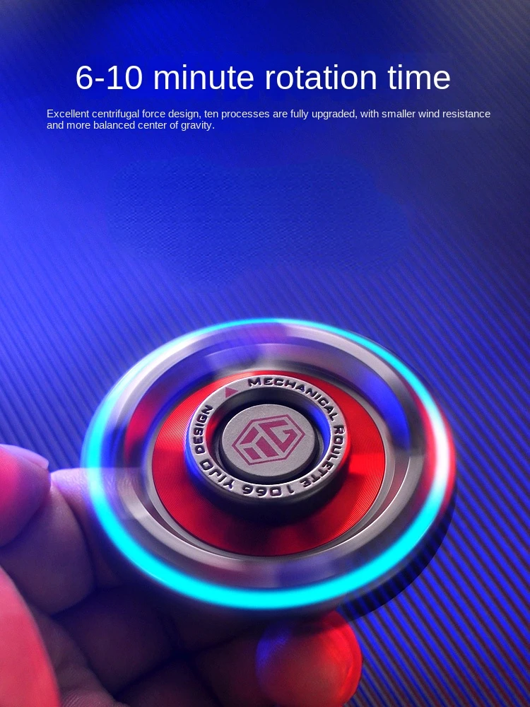 Fidget Spinner Alloy Luminous Light Hand Gyroscope Stress Toys R188 Silent Bearing STARRY SKY for Adults Male Christmas Gift