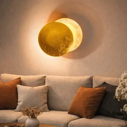 Modern LED Aisle Wall Lamp for Bedroom Bedside Living Room Stairs Corridor Eclipse Sconce Home Decor Lighting Fixture Luster