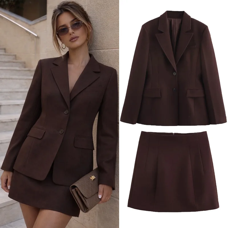 

Women's Suits Red Blazers & Short Skirt Suits Formal Blazers Suits Woman Elegant Sets For Women 2026 Spring New In Matching Sets