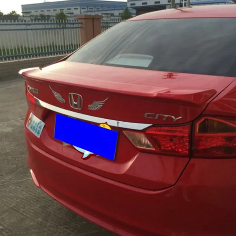 

2015 - 2017 For Honda City Exterior ABS Plastic Material Unpainted Primer Rear Boot Trunk Wing Lip Spoiler