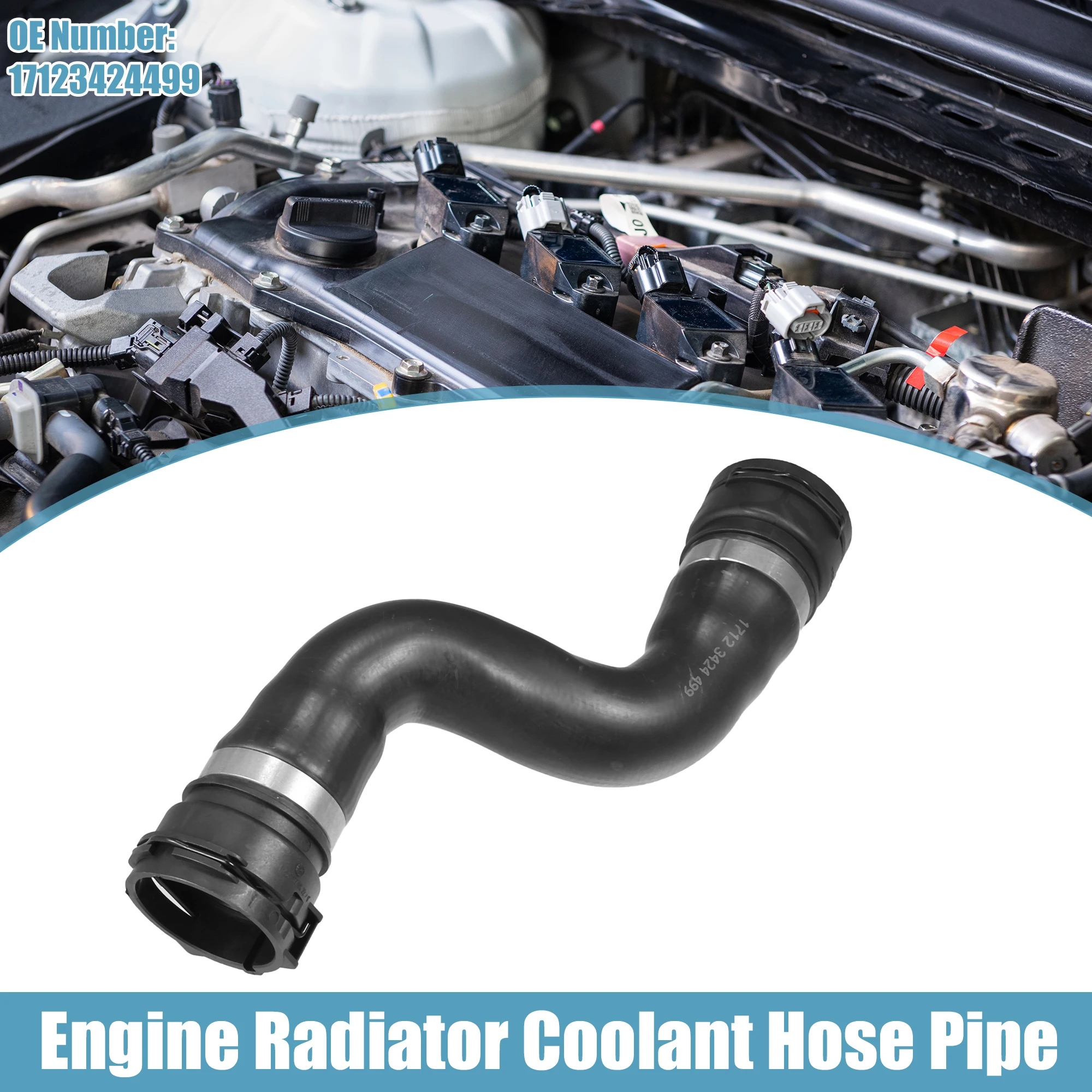 

UXCELL Engine Radiator Coolant Heater Hose Fit for BMW X3 3.0si 3.0L No.17123424499
