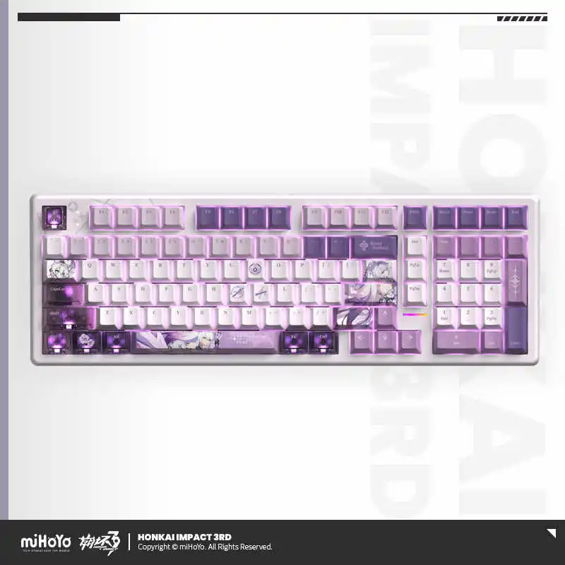 Official Herrscher of Finality Kiana Kaslana Mechanical Keyboard RGB Gaming Keyboard Anime Figure Doll Game Accessories Toy  Kid