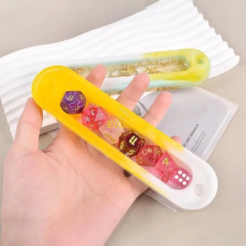 

E0BE 7 Slots Resin Dices Storage Box Mold Crystal Epoxy Mold for DIY Home Decor