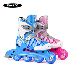 4 Sizes Adjustable for Roller KIds Inline Skates Be With Kids Inline Skate Flash Wheels for Kids Boys Girls,Micro MEGA CN