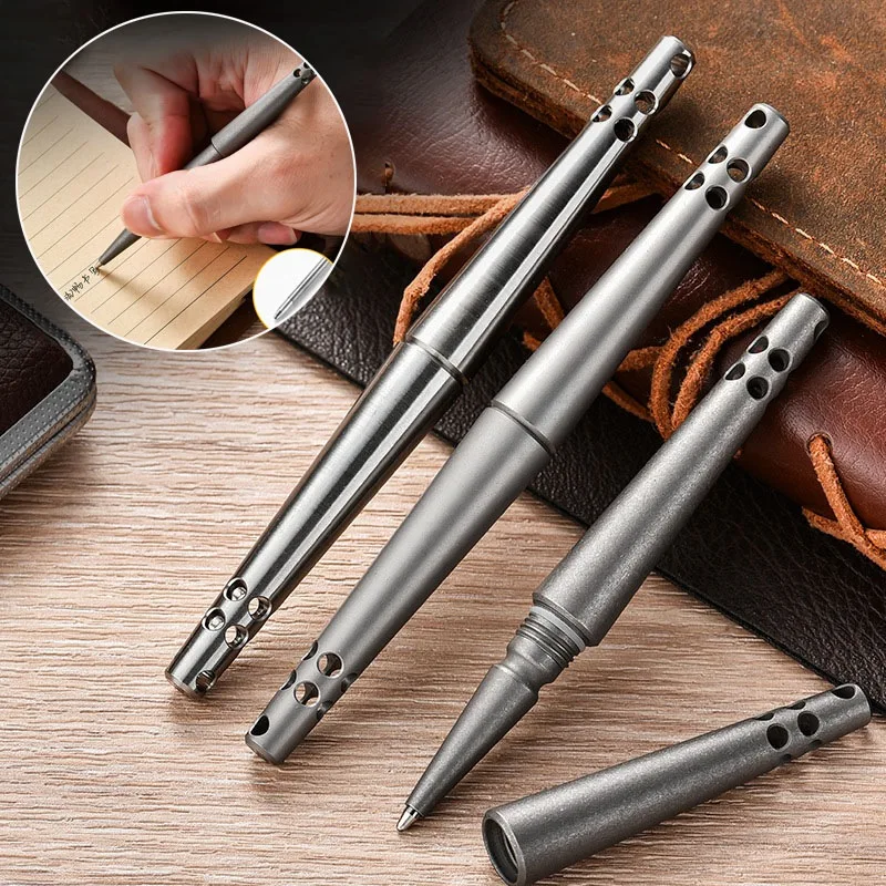 Titanium Alloy Tactical Pen Business Signature Ballpoint Emergency Glass Breaker EDC Camping Survival Tools Party Gift