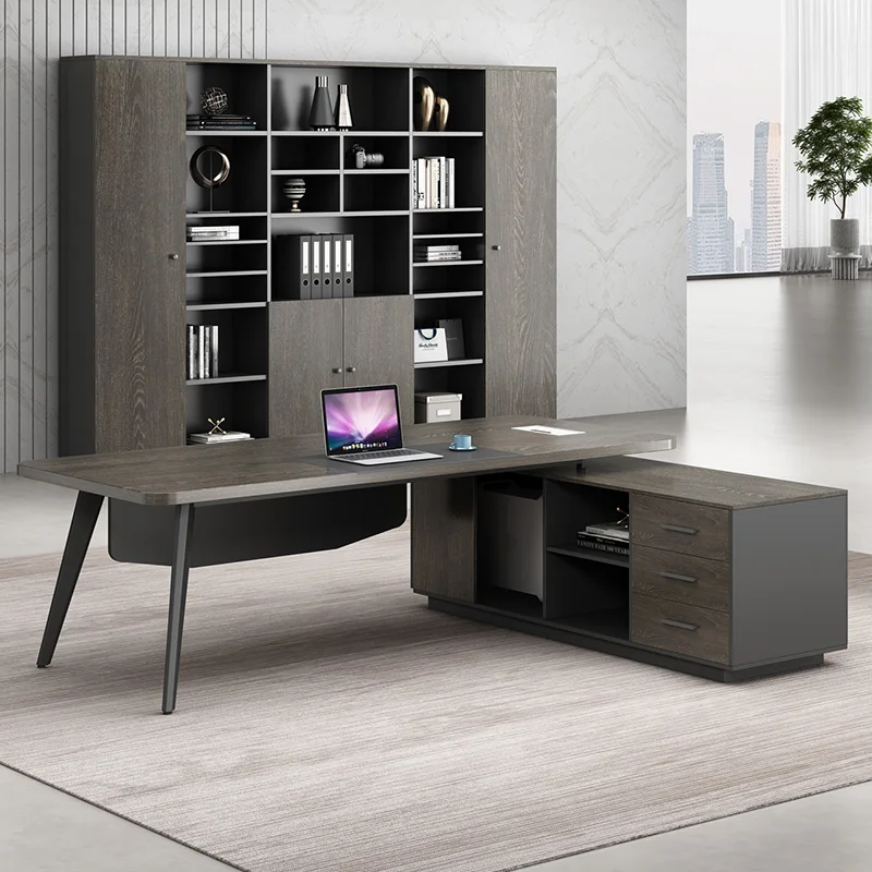 

Simple Table Desk Vanity Makeup Standing L Shaped Luxury Shelf Writing Desktop Executive Meuble Bureau Office Meeting Gaming