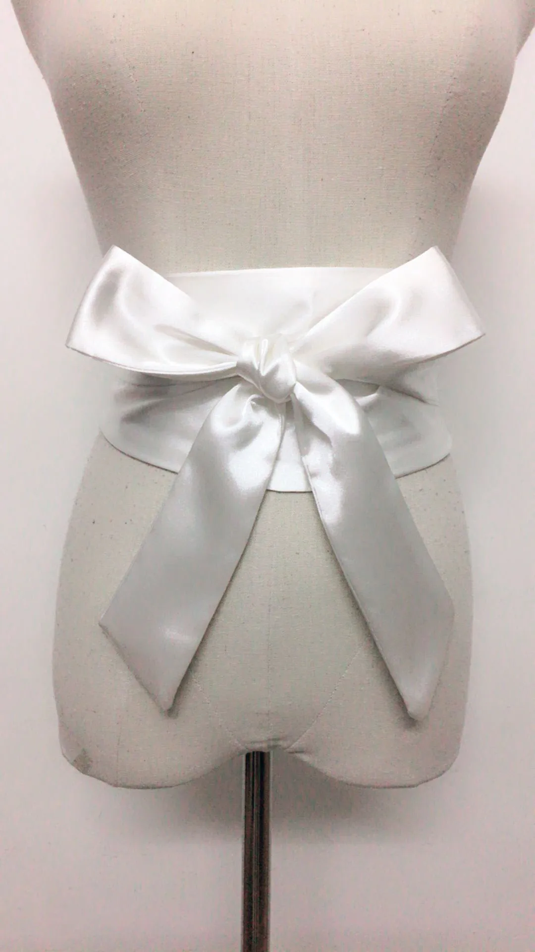 New silk ribbon Korean version women's accessories wedding dress lengthened and wide bow belt waistband