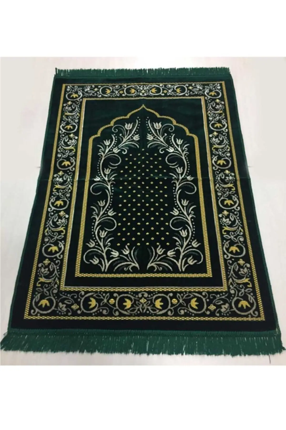 DOLBOVI doya velvet prayer prayer prayer Rug luxury-green Meditation Rug