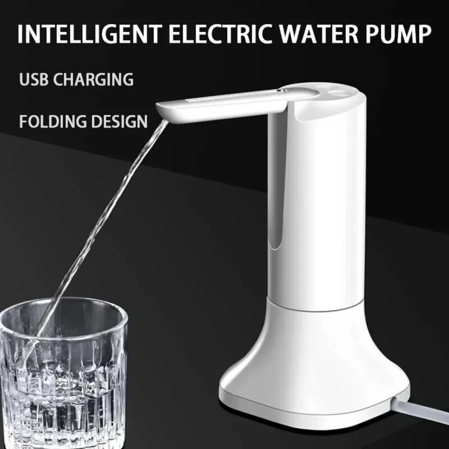 

New Efficient, Smart and Convenient Folding Water Dispenser with Intelligent Automatic USB Charging System - Easy-to-Use Househo