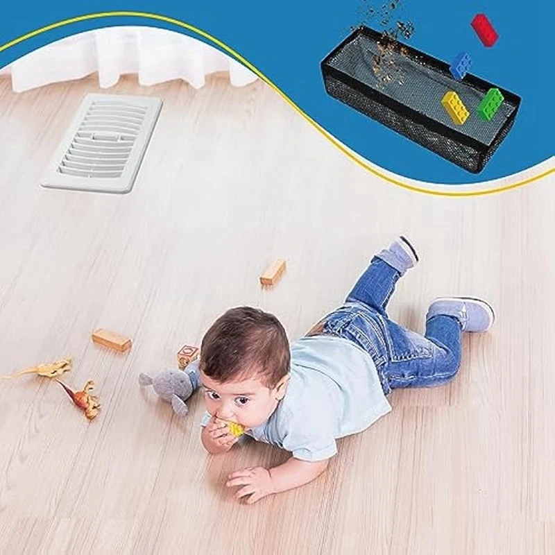 غطاء شبكي بفتحة تهوية ، فلتر شريط مطاطي ، سجل أرضي ، شاشة فخ ، منزل ، سهل التركيب ، 12 *