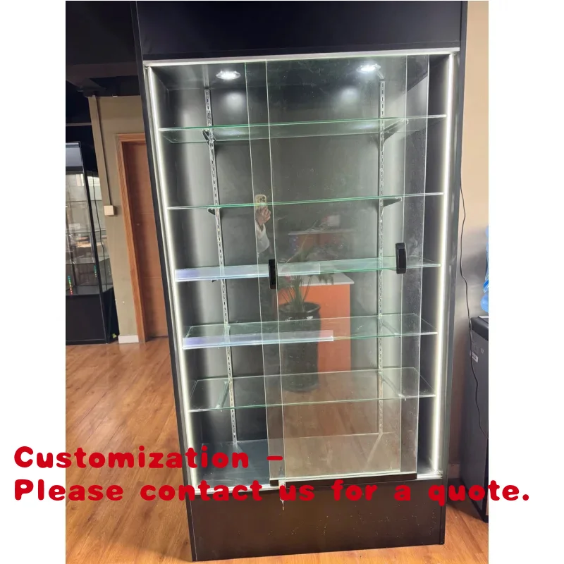

Customize.Retail Cabinets with Lock and Led Lights Wooden Frame Showcase Smoke Shop Store Fixture Display Cases