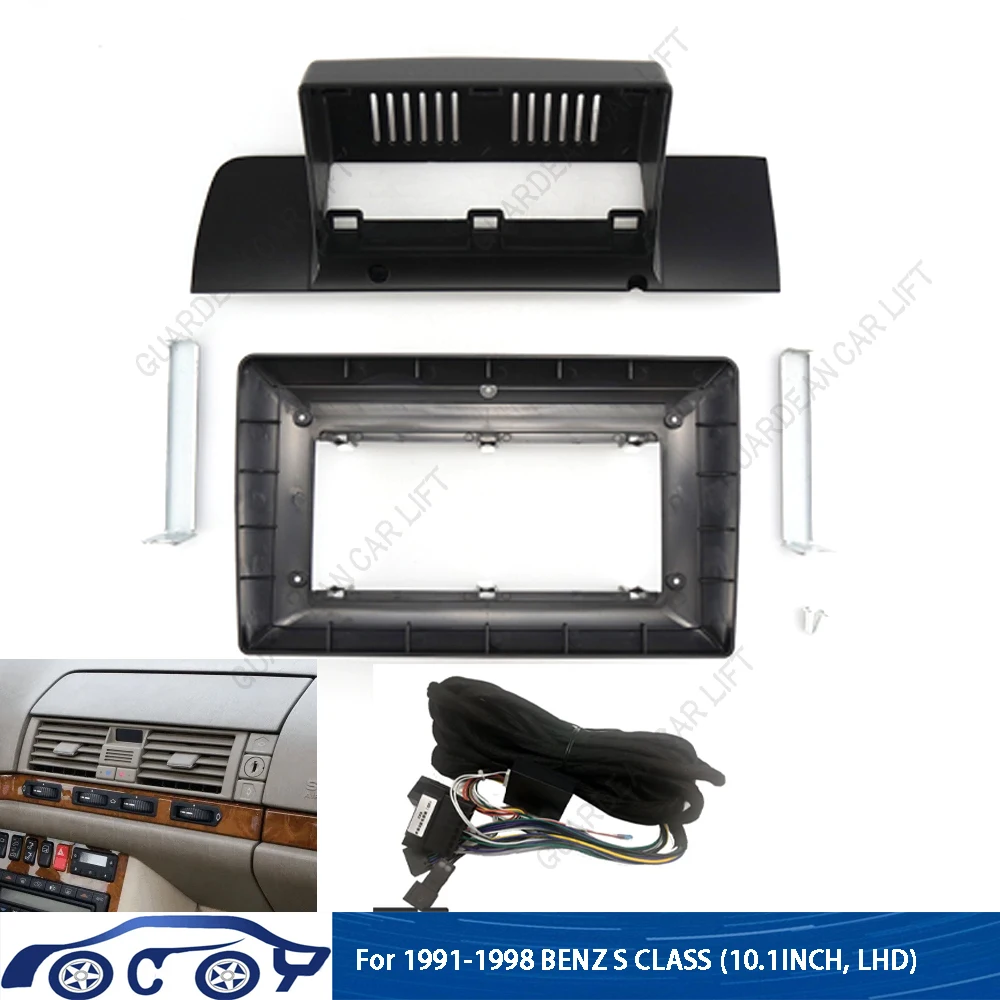

10,1-дюймовый автомобильный радиоприемник для BENZ S CLASS 1991-1998 годов стерео рамка Android плеер 2 Din головное устройство панель отделка приборной панели с кабелем