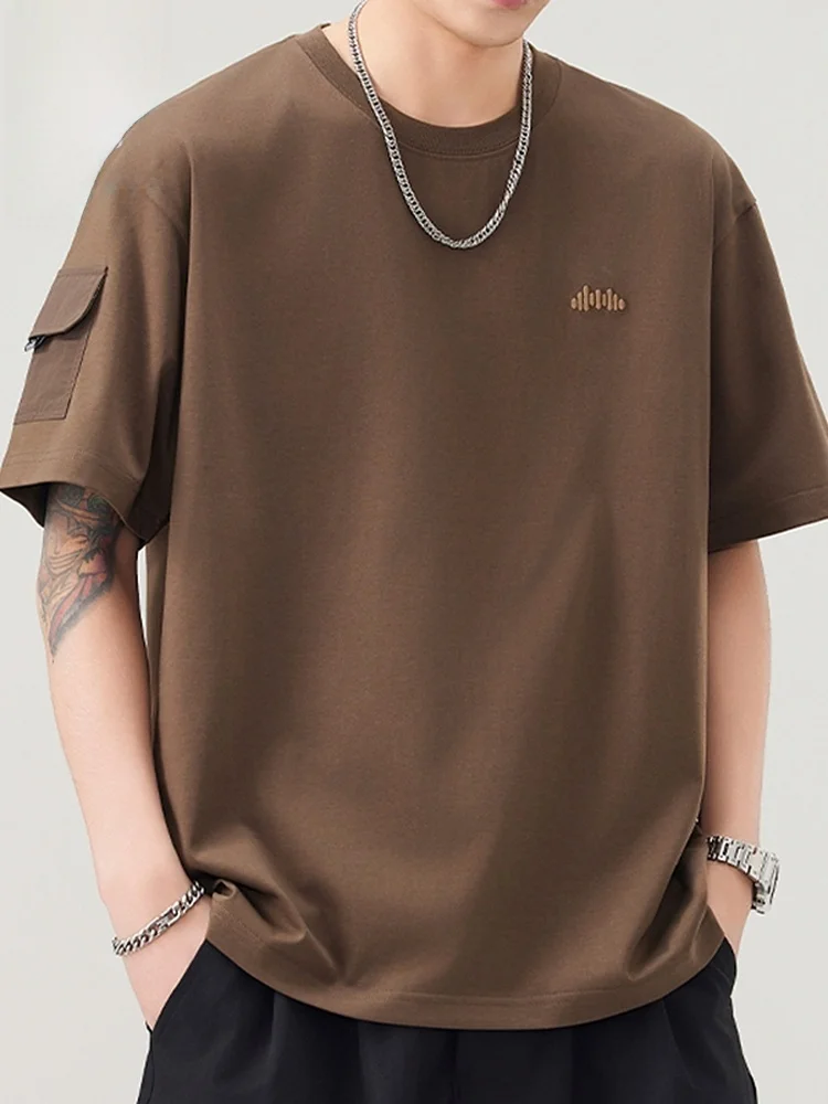 

Мужская футболка American Style с коротким рукавом и круглым вырезом, летняя, новая модная повседневная молодежная хлопковая футболка