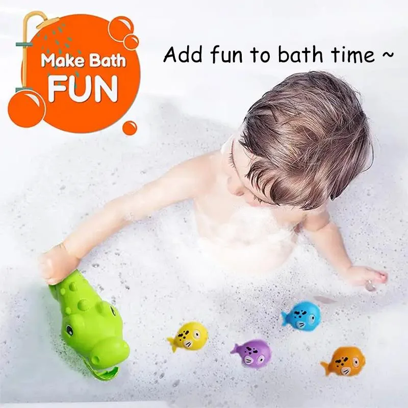 New Summer Plastic Baby Crocodile Bath Toys Fishing Catching Games For Toddlers kids toys for playing water