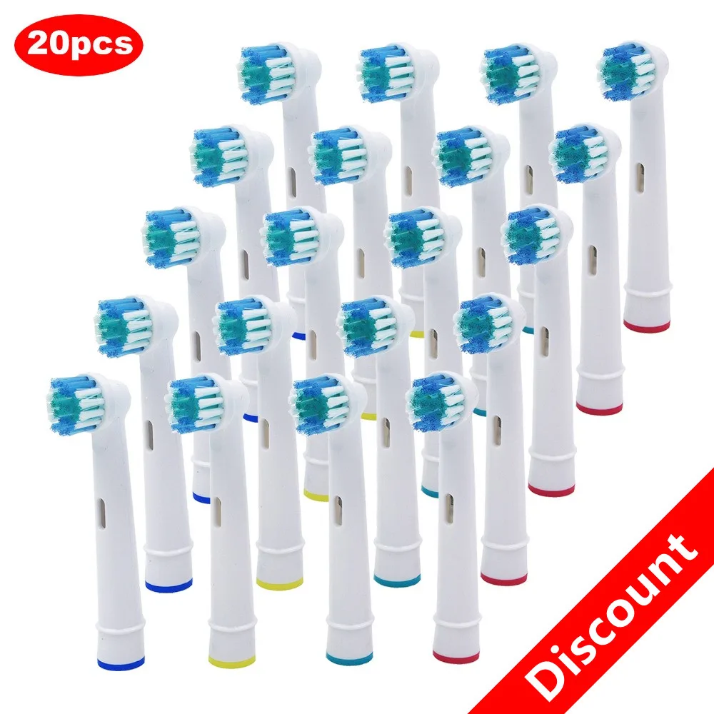 For Oral B 20pcs Replacement Brush Heads Electric Toothbrush /B raun / SmartSeries/TriZone/Advance Power/Pro Health/Triumph/3D