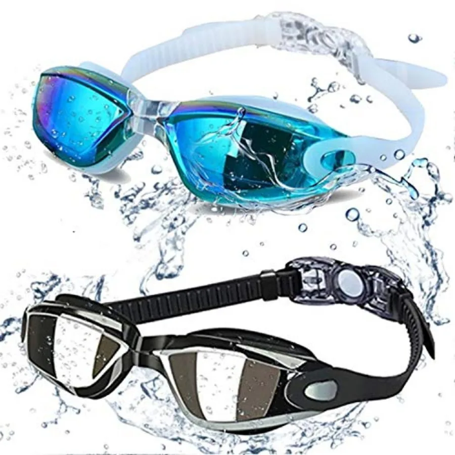 

Swim Goggles - Swimming Goggles, Pack of 2 Professional Anti Fog No Leaking UV Protection Wide View for Women Men Adult Youth