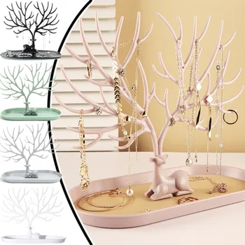 מדף אחסון תכשיטים עם קרן צבי חלקה לתצוגת תכשיטים, טבעות, עגילים ואביזרים קטנים באיכות גבוהה