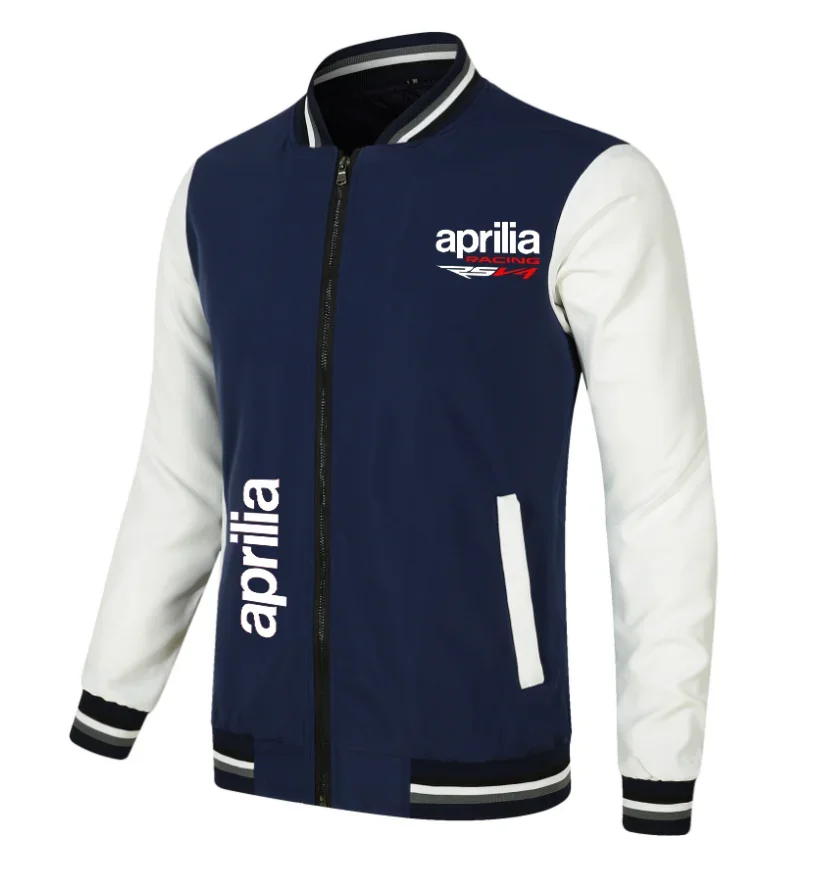 2023 NEW Baseball Jacket Spring Autumn Fleece Cotton Slim Fit Jacket APRILIA Car Logo Sweatshirt Fashion Hip Hop