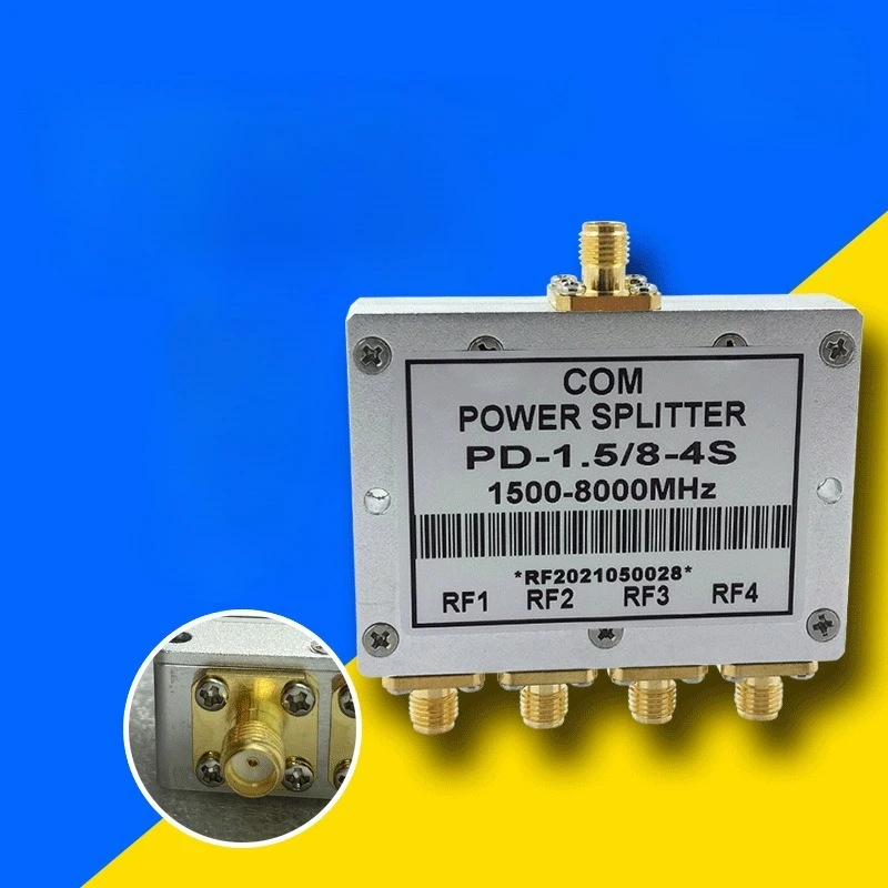 

SMA Microstrip Power Divider 1.5-8 G Combiner One Point Four Kinds of Radio Frequency Optional High Isolation High Gain